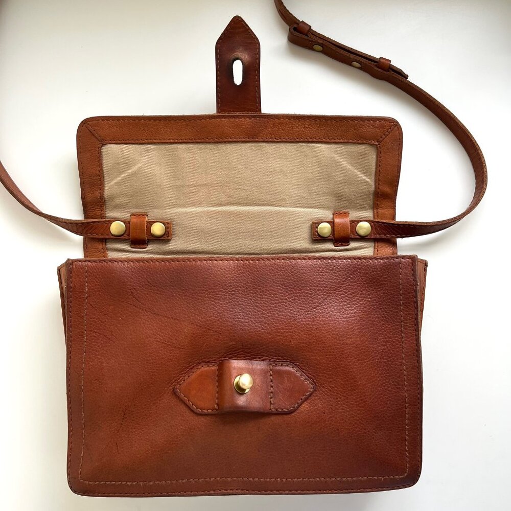 Vintage Madewell "The Sketchbook" Rich Brown Leather Bag - Picture 4 of 13